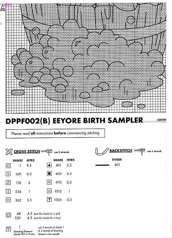 Schema punto croce Ih oh 3b