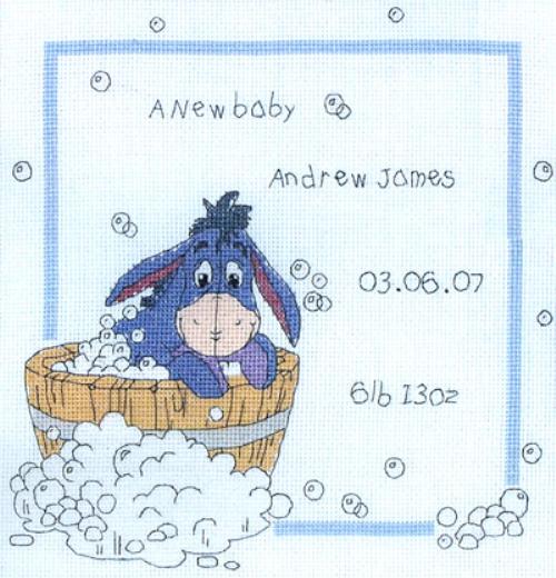 Schema punto croce Ih oh bagnetto