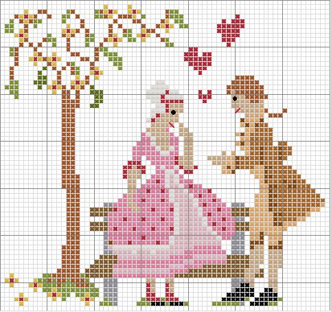 Schema punto croce Innamorati