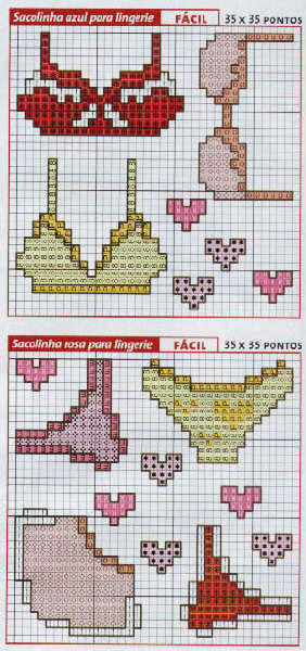Schema punto croce Intimo donna