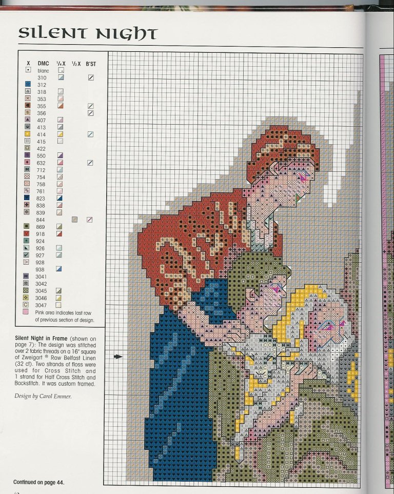 Schema punto croce La nascita 1