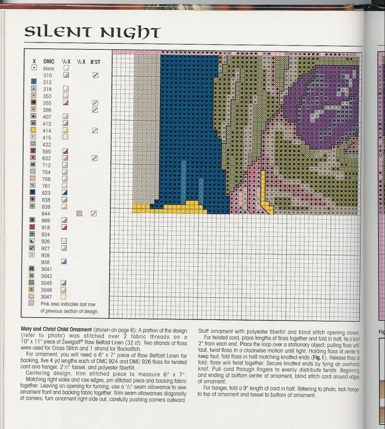 Schema punto croce La nascita 3