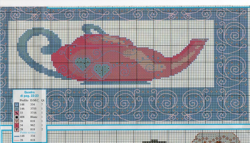 Schema punto croce Lampada di aladino