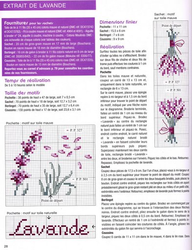 Schema punto croce Lavanda 2