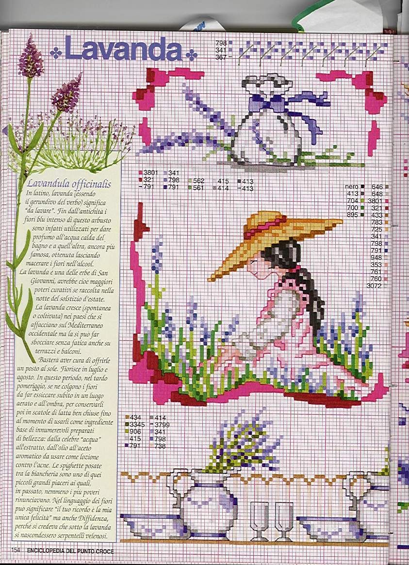 Schema punto croce Lavanda c1