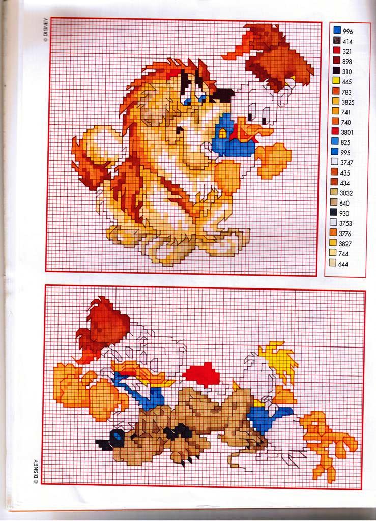 Schema punto croce Le giovani marmotte 11