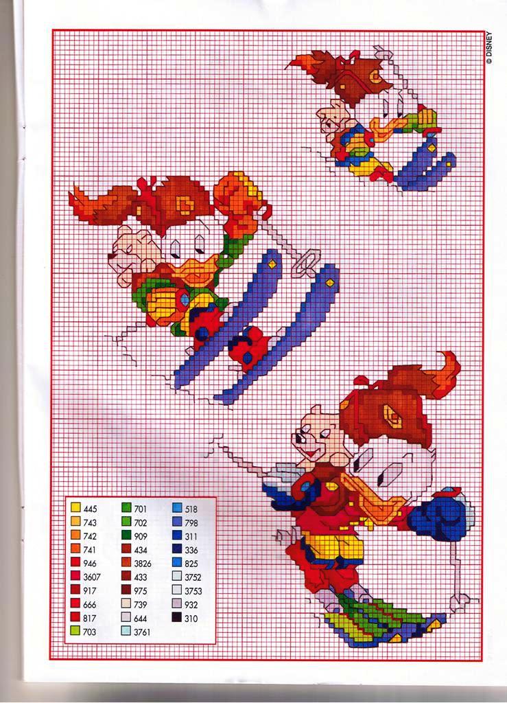 Schema punto croce Le giovani marmotte 12