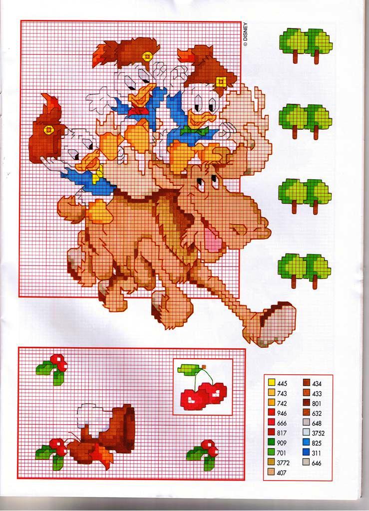 Schema punto croce Le giovani marmotte 13
