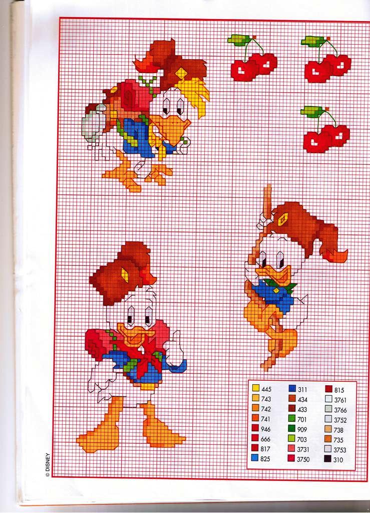 Schema punto croce Le giovani marmotte 14