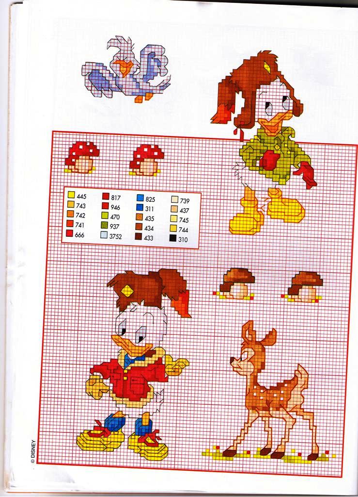 Schema punto croce Le giovani marmotte 16