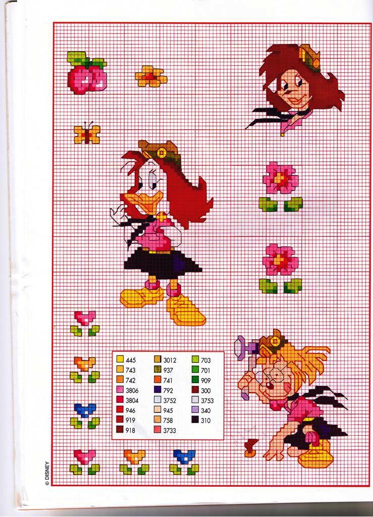Schema punto croce Le giovani marmotte 18