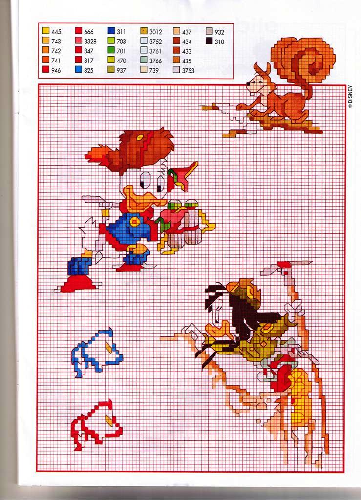 Schema punto croce Le giovani marmotte 19