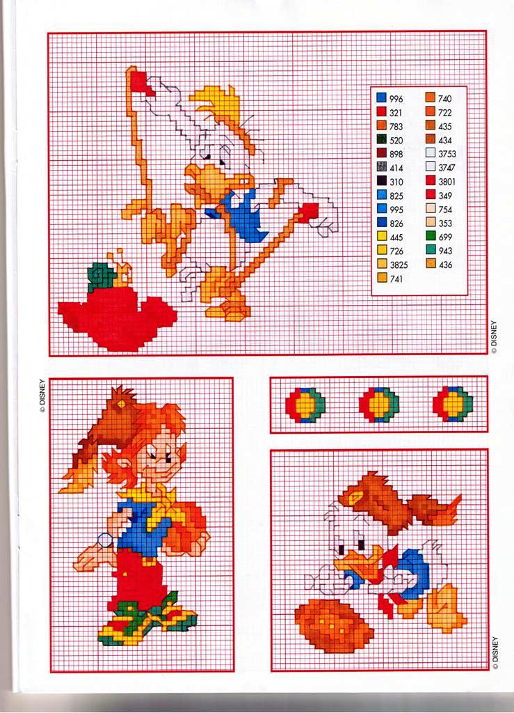 Schema punto croce Le giovani marmotte 7