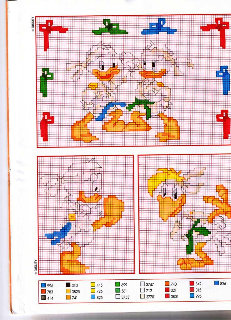 Schema punto croce Le giovani marmotte 8