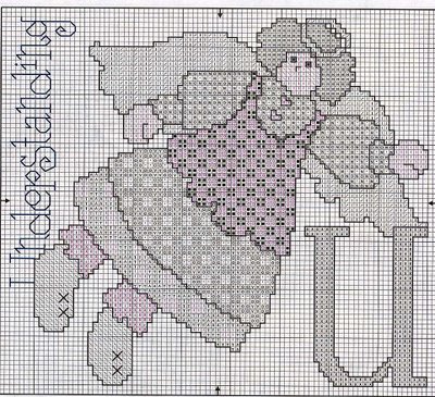 Schema punto croce Lettera u