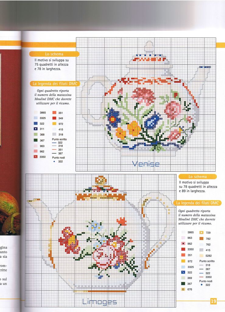 Schema punto croce Limoges