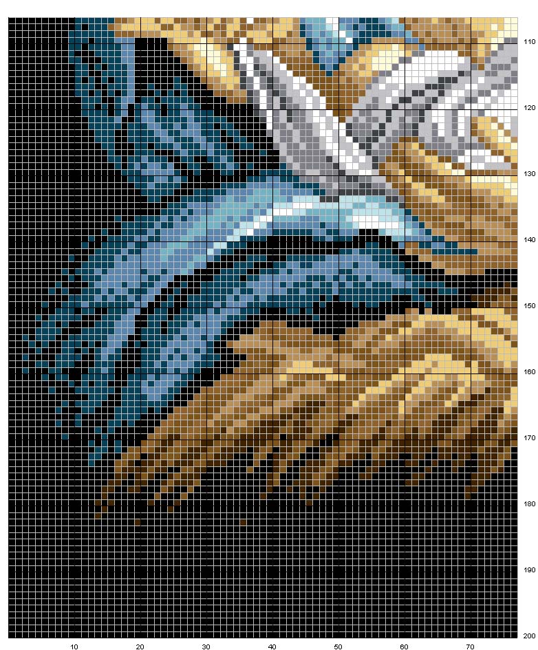 Schema punto croce Madonna avignone 3