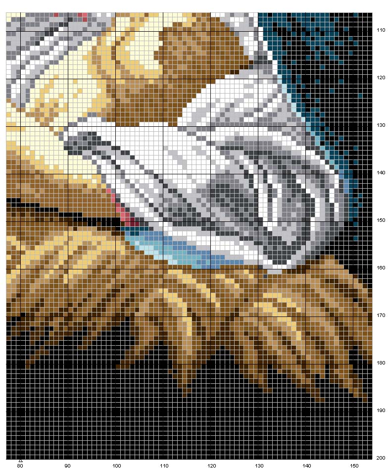 Schema punto croce Madonna avignone 5