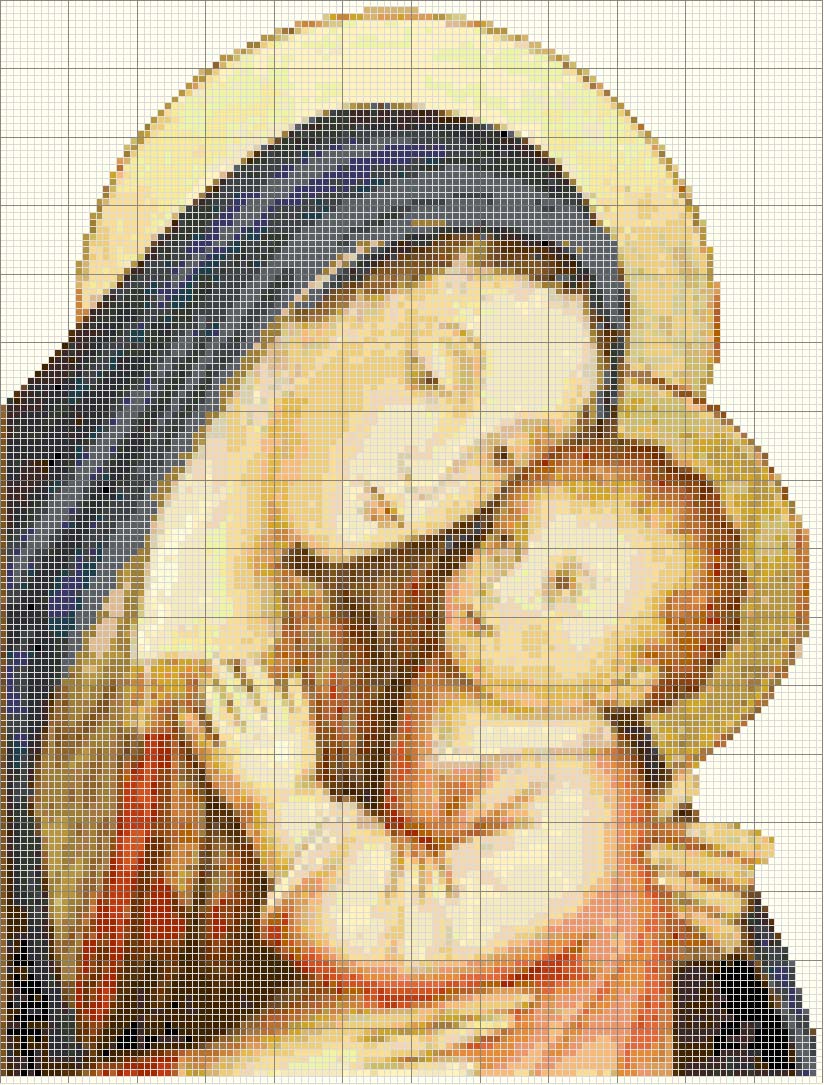 Schema punto croce Madonnina