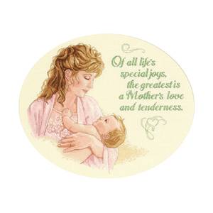 Schema punto croce Mamma bebe 1