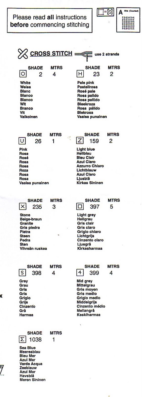 Schema punto croce Matrimonio 9
