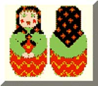 Schema punto croce Matriosche