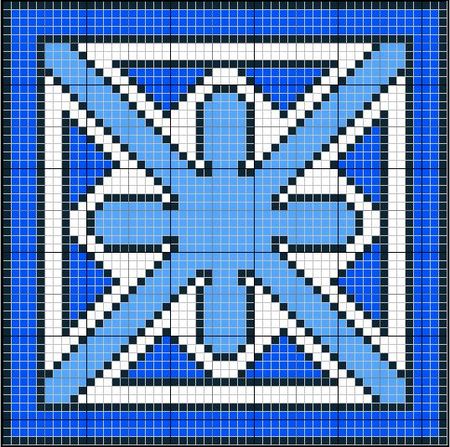 Schema punto croce Mattonella 1