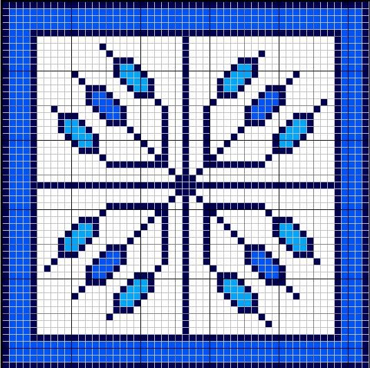 Schema punto croce Mattonella 2