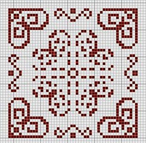Schema punto croce Mattonella 55