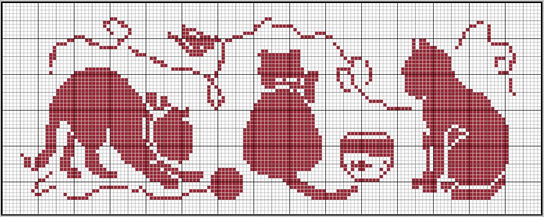 Schema punto croce Mici