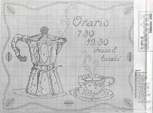 Schema punto croce Moka