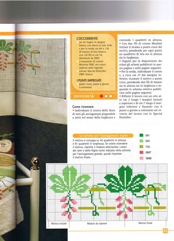 Schema punto croce Motivi floreali 2