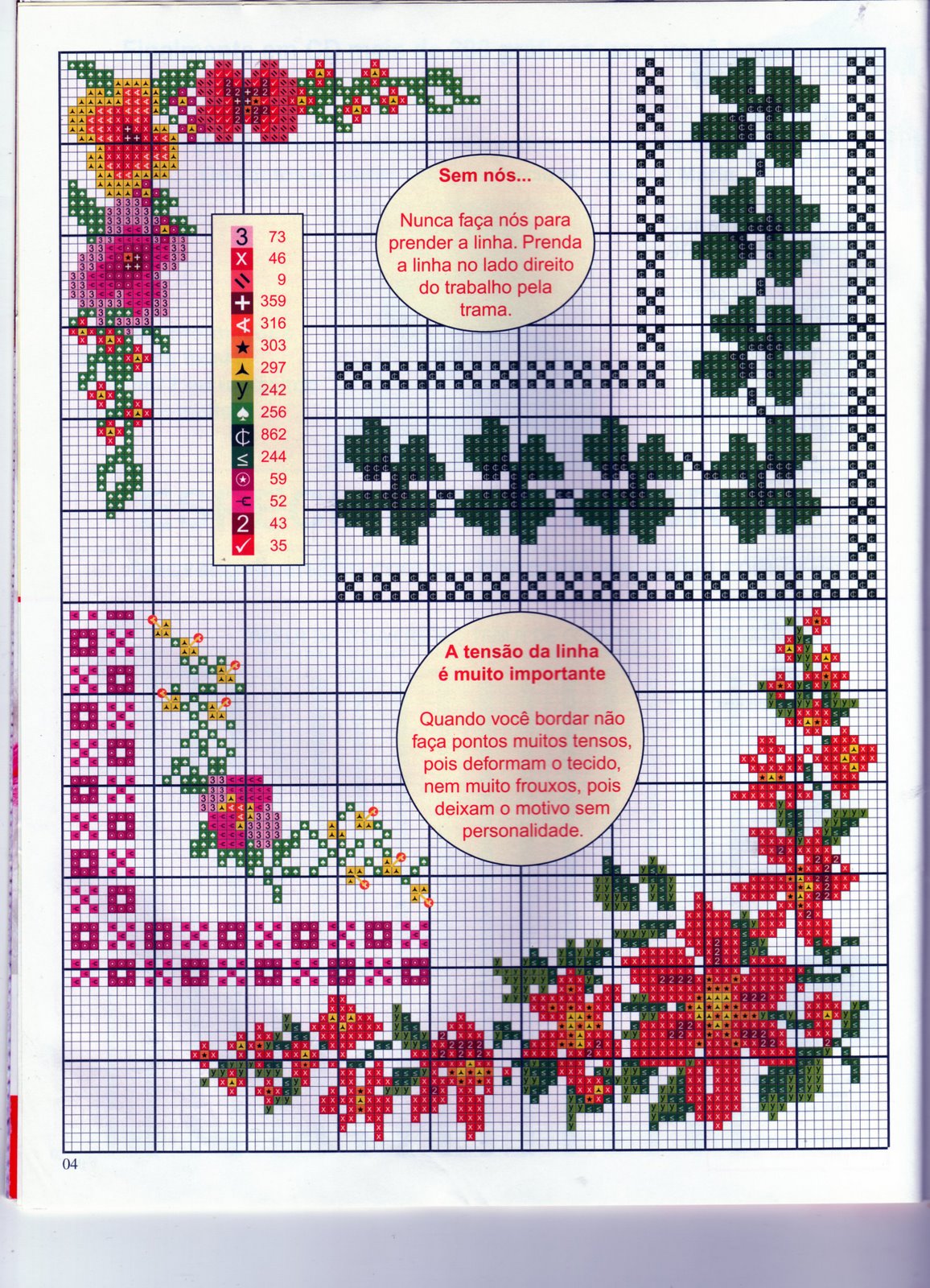 Schema punto croce Motivi floreali 26