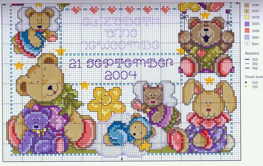 Schema punto croce Motivi infantili a2