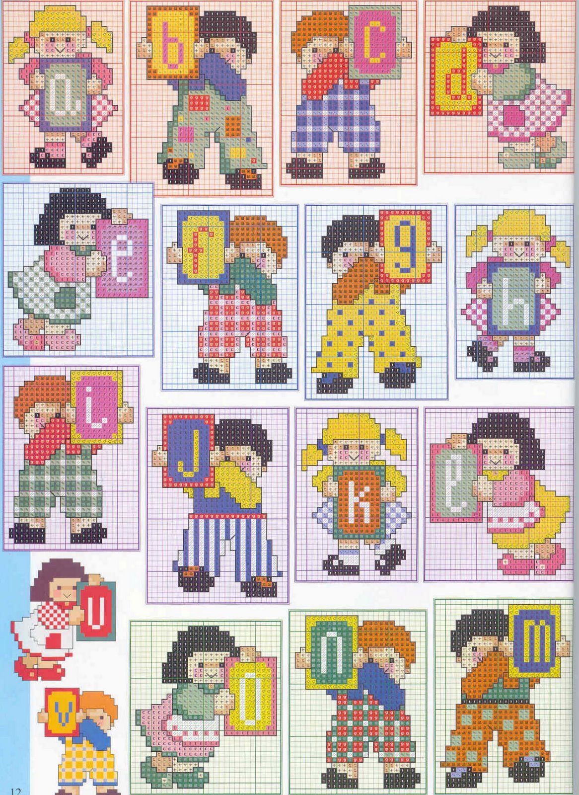 Schema punto croce Motivi infantili