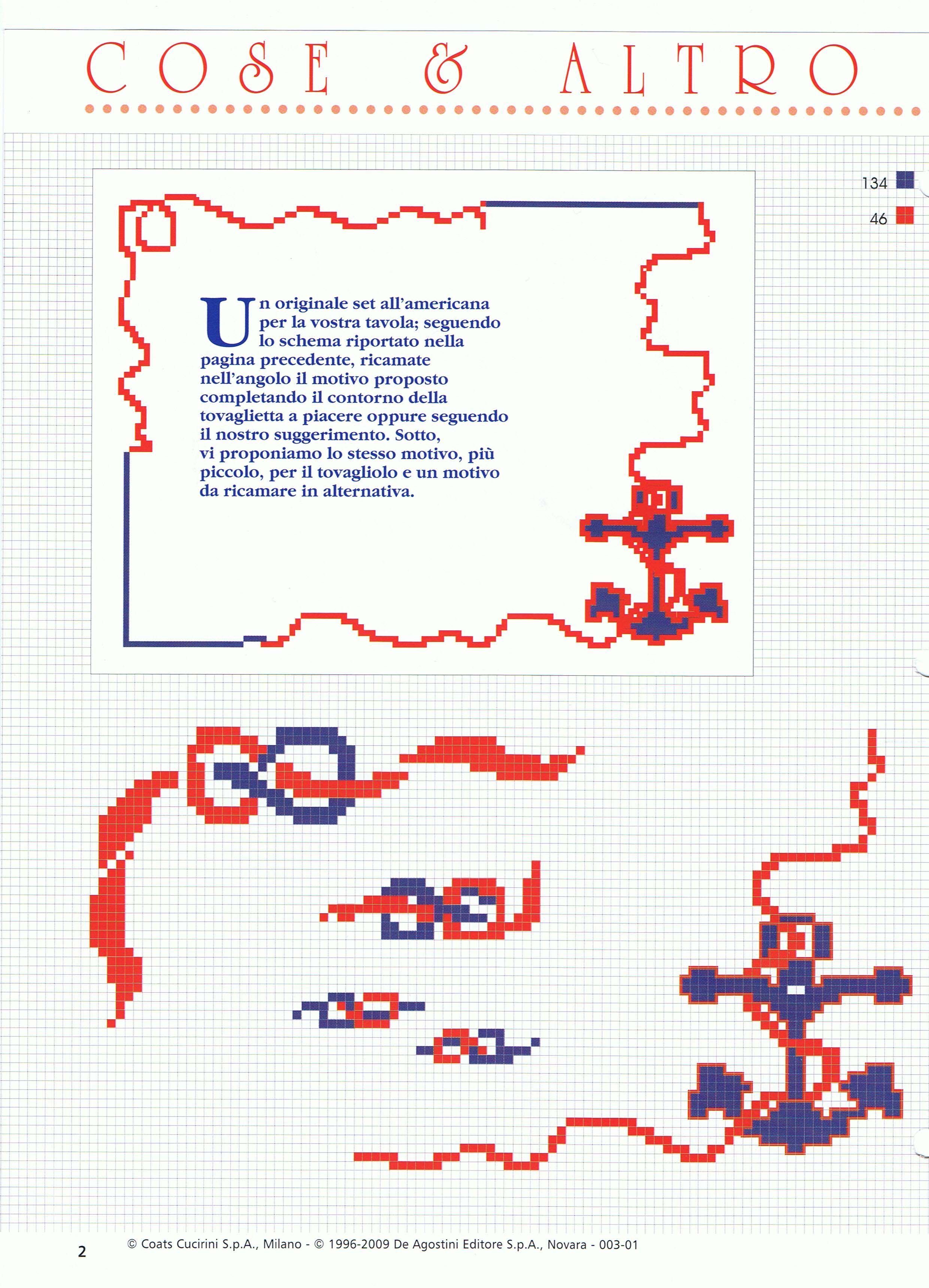 Schema punto croce Motivi mare 10