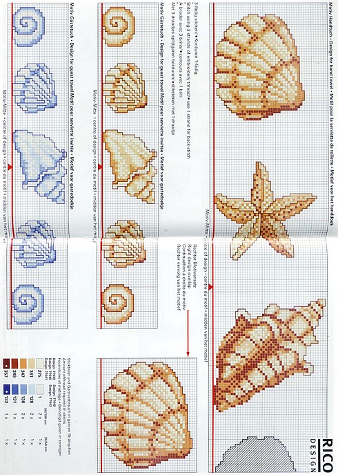 Schema punto croce Motivi mare 11