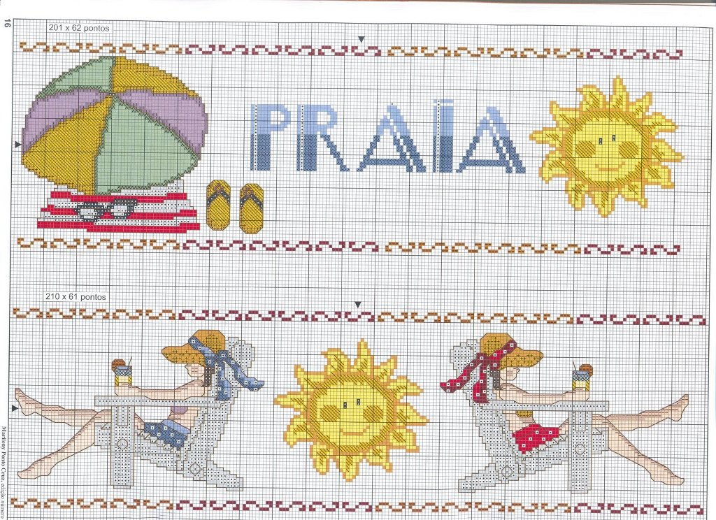 Schema punto croce Motivi mare 14