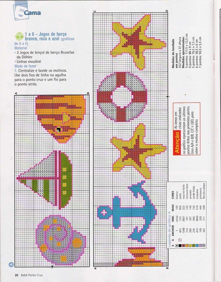 Schema punto croce Motivi mare 17