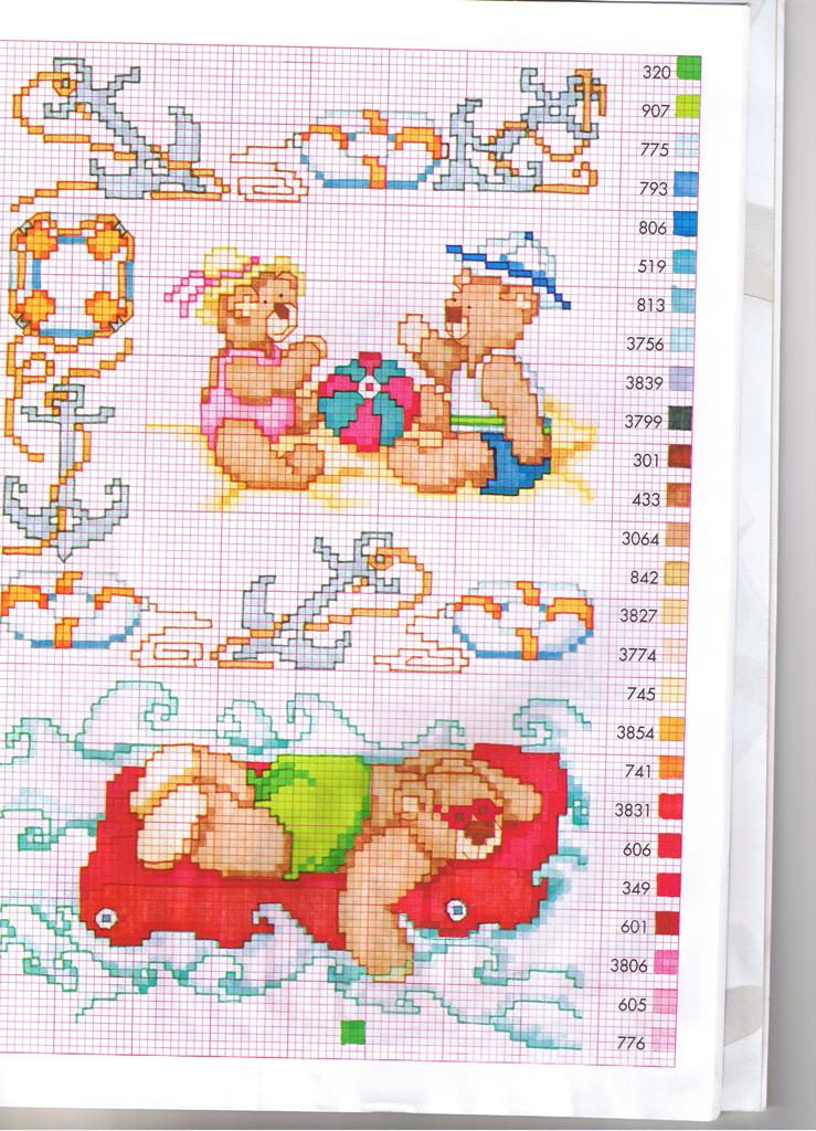 Schema punto croce Motivi mare 5