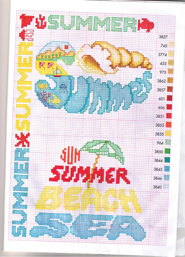 Schema punto croce Motivi mare 9