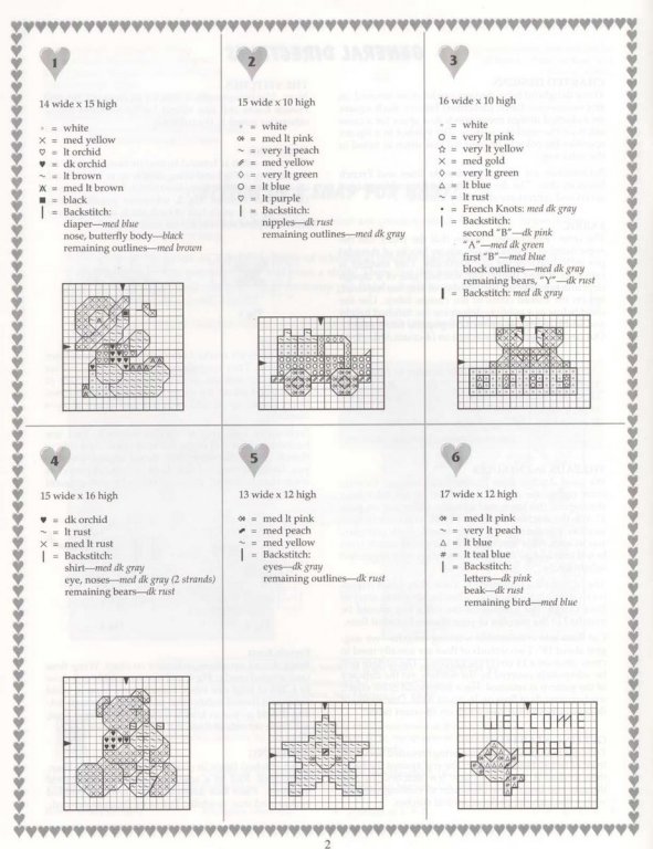 Schema punto croce Motivi mini 1