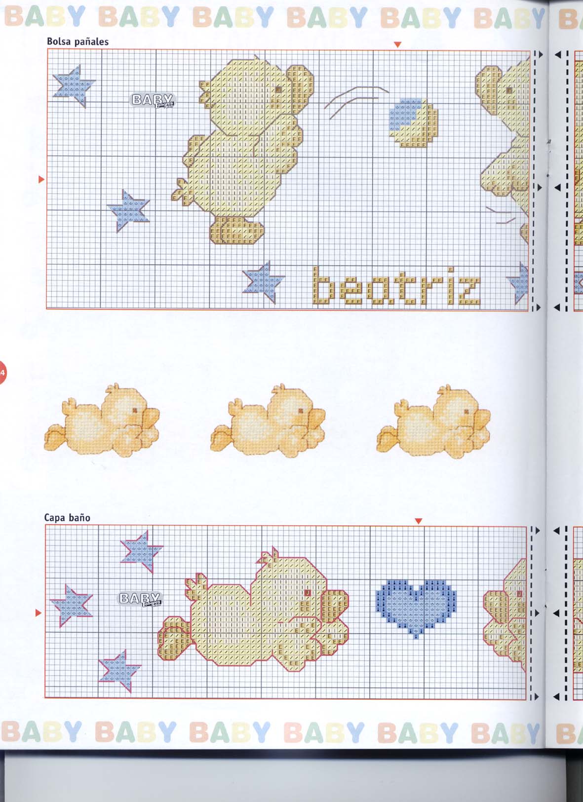 Schema punto croce Motivi stelle 10