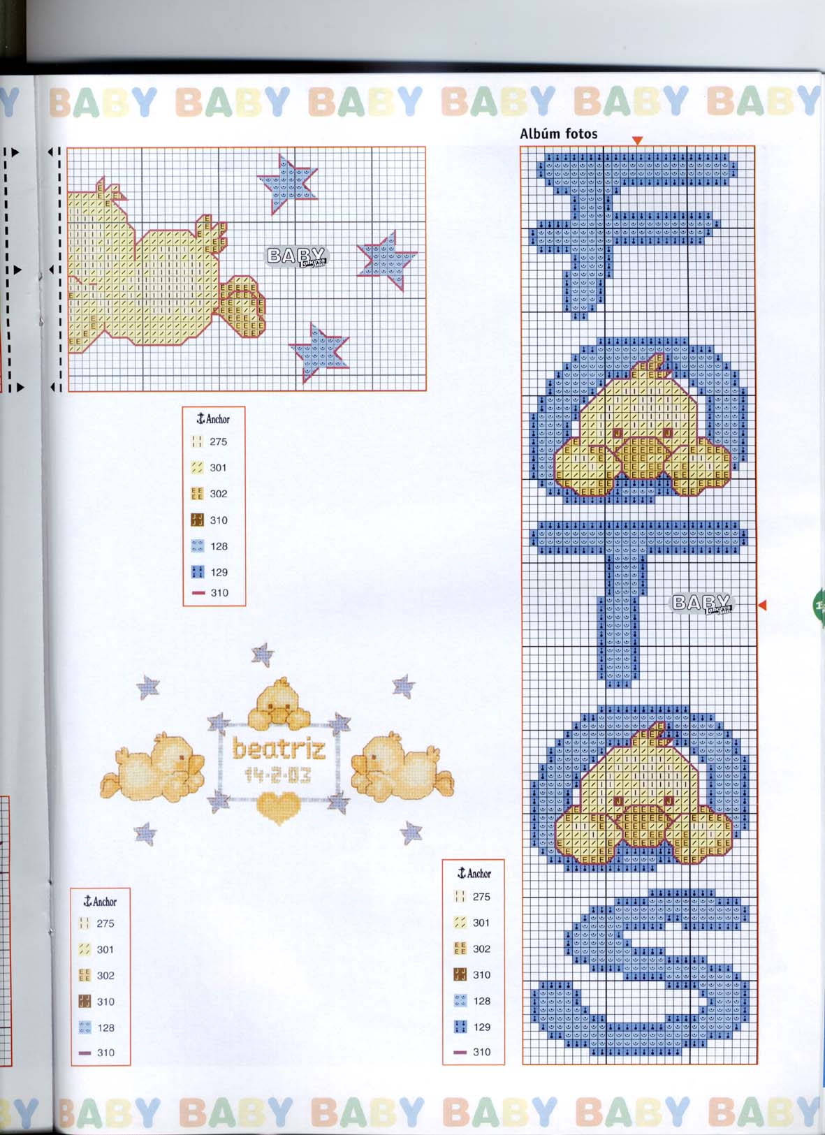 Schema punto croce Motivi stelle 2
