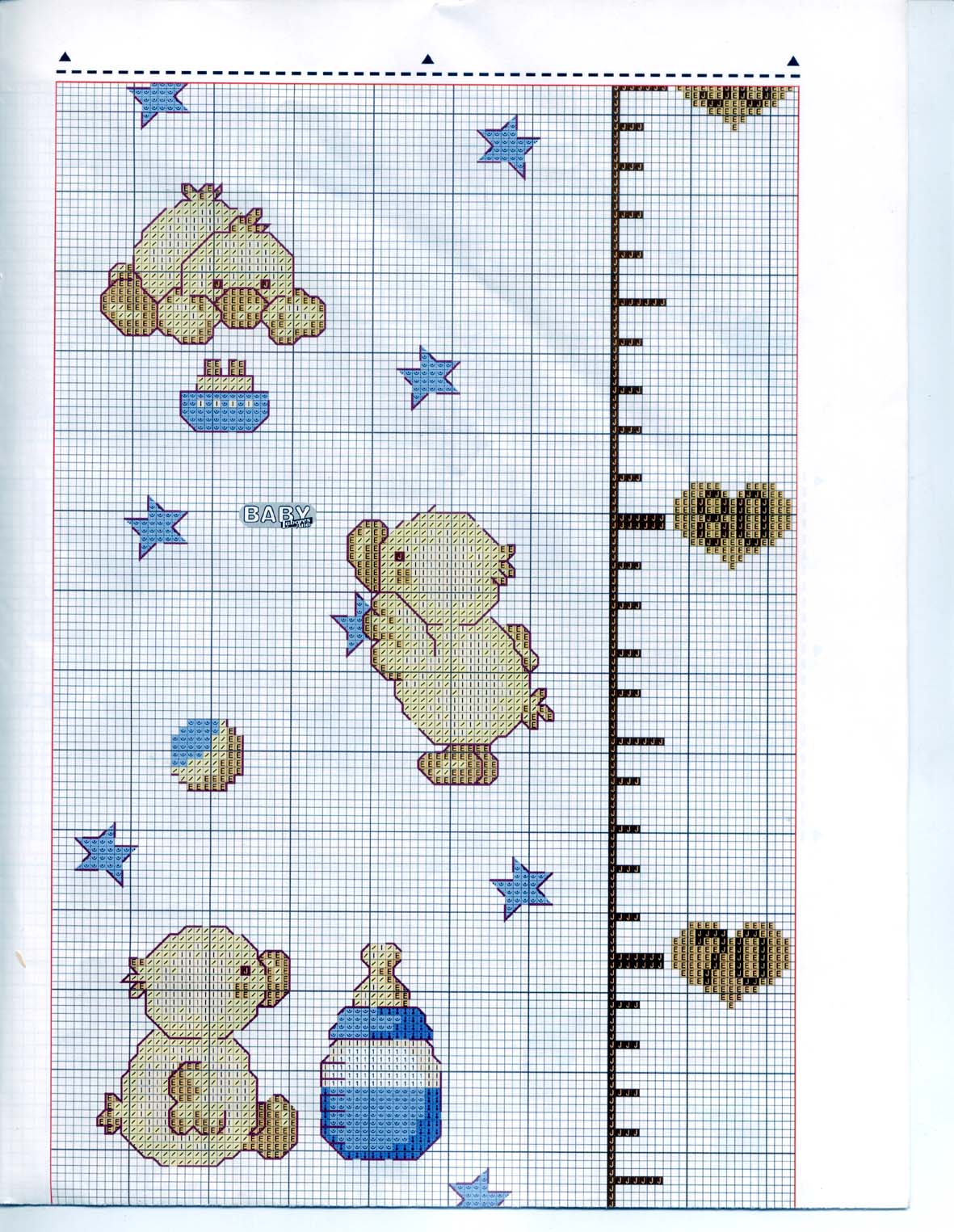 Schema punto croce Motivi stelle 5