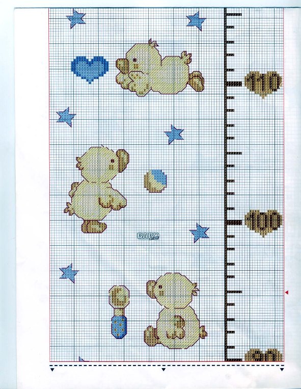 Schema punto croce Motivi stelle 6