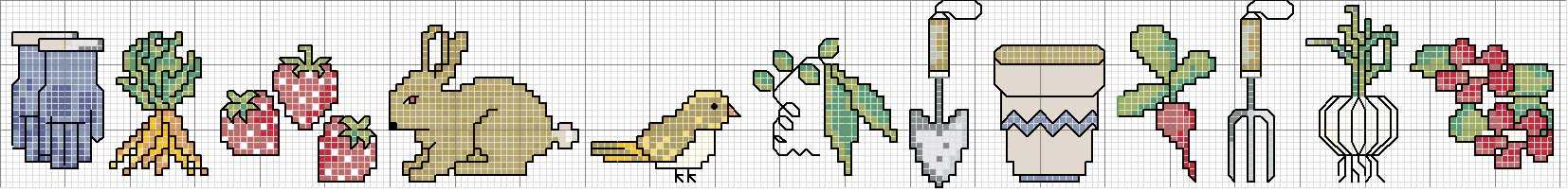Schema punto croce Motivi striscia