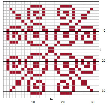 Schema punto croce Motivo 1Y