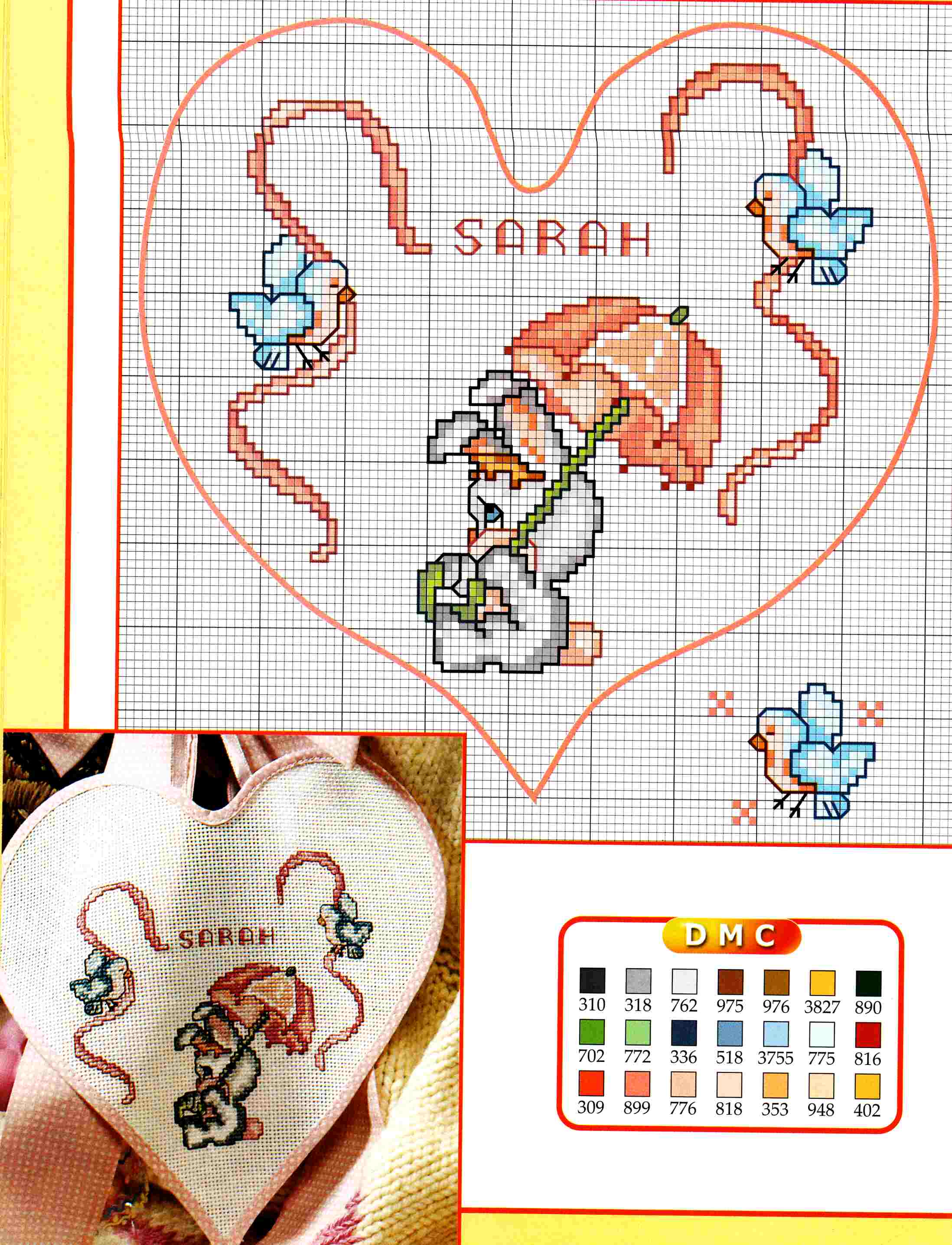 Schema punto croce Motivo coccarda