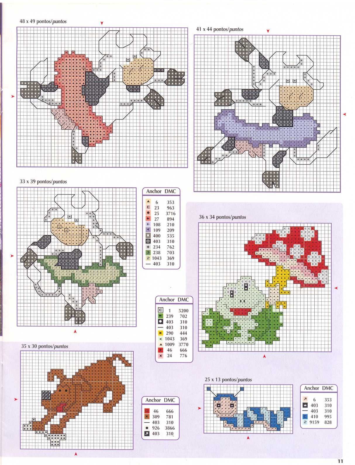 Schema punto croce Mucca 10